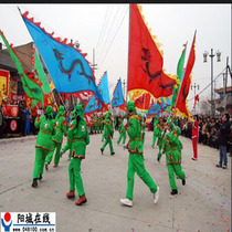 Dragon and lion dance dragon flag dragon banners feng qi colored dragon and phoenix flag