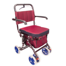 Fuyuan elderly trolley elderly leisure car elderly shopping cart shopping cart old car wheel belt seat push chair folding