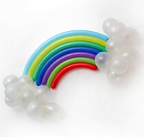 Eco-friendly Strip Diy Rainbow Magic Balloon Children Birthday Party Decoration Rainbow Balloons Package Wedding Celebration