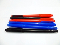 Customized small double-head oil pen marker quick drying PC board marker silk screen LOGO black red blue hook brush