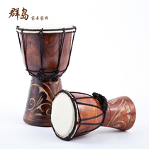 Promotion of imported childrens solid wood carving African National tambourine creative fashion home accessories birthday gift ornaments