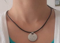 Titanium energy silicone collar Sports health cervical collar Titanium steel tag Constellation pendant Waterproof sports mens and womens items