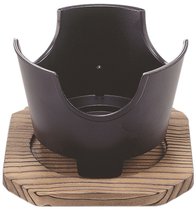 Japanese Kaiseki Southern Iron round stove 12cm free wooden seat H-5370