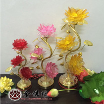 Three-quality LED colorful crystal lotus lamp for Buddha lamp Buddha lamp Buddha lamp long lamp lotus lamp