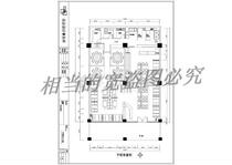 A certain floor a modern comprehensive tea restaurant decorated with construction drawings cad drawings
