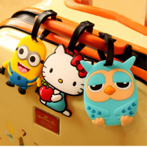 Travel Abroad Study Abroad Travel Helper Cartoon Creative Luggage Tag boarding Boarding Pass SUITCASE SILICA GEL