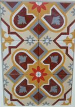 Spot New imitation stone hotel floor tiles restaurant kitchen floral fashion bathroom wall tile shape floor