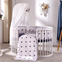 Crib anti-collision bed circumference Summer baby cotton elliptical bedding cotton breathable kit four seasons detachable and washable customization