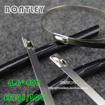 Wholesale steel ball self-locking stainless steel cable ties for outdoor billboards Cable ties 4 6*400 