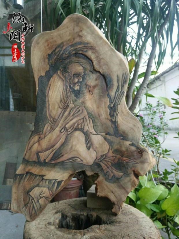 Weathered wood board painting old camphor wood living room painting porch painting sofa background painting modern decorative painting frameless painting