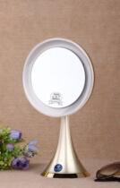  High-grade European and American LED lamp table-type large makeup mirror Dressing mirror magnified 5 times bathroom anti-fog mirror