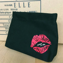 Lanvin en blur original single cosmetic bag sexy red lip storage bag cosmetic bag clutch bag