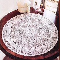  Foreign affairs gift handmade crochet woven hollow lace European style beige home tablecloth multi-purpose cover towel