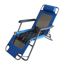Outdoor three-use folding recliner leisure chair lunch rest bed reinforced B18 beach chair nap recliner breathable chair
