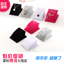 Grey Necklace Pendant Show Rack Jewelry Shelf Jade Pendant Jade Pendant Display Tosuede Cloth Display Pendulum