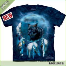 Gravity Roaming Ready-to-Wear The Mountain 3DT Shirt New Authentic Black Wolf Spirit Totem