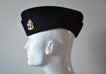 New American Saber Long Black Boat Cap Ship Cap Ship Cap Metal Cap Metal Cap Emblem Reengraved