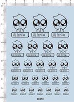 00818-Please add 93 model car water sticker