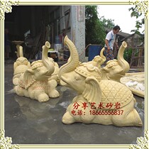 Artificial sandstone spray sandstone sculpture relief urban garden community landscape decoration water spray to attract money