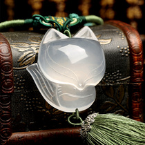 New products listed White Crystal Fox car hanging high-end car hanging ice crystal jewelry car pendant car interior