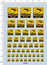 00790-MOPPER IN CAR model car water sticker