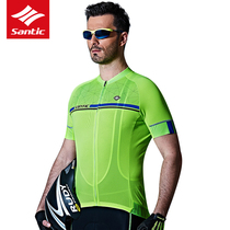 Santic 17 years of summer new short-sleeved cycling suit bicycle top breathable quick-drying mens clothing