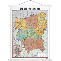 (Rush Shipping) River Source City Map 2019 New Version Guangdong Province River Source Map 1 1 m * 1 6 m Fine Clothing Office Home Conference Room Map Wall Map Detailed Big City River Source Full Picture