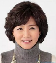 Jasmine Middle-aged Wig Lady Short Hair Roll Fluffy Short Curly Hair Mom Aunt Wigs Jiafa Headgear