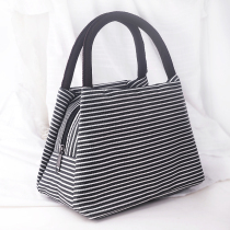 Fashion fabric zipper large capacity Korean womens hand cloth bag New all hand carry storage shopping bag
