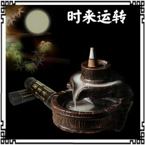 Time to run backward incense burner creative ceramic tower cone seat sink burn smoked sandalwood incense bracket ornaments