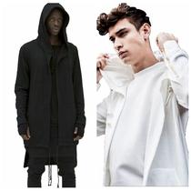 2016 new mens long hooded sweater cardigan cloak cape coat