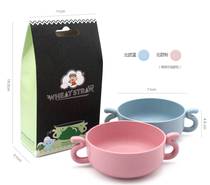 Childrens gift cartoon eating bowl wheat straw gift bowl tableware set kindergarten activity gift spot batch