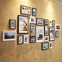 Mies Yaju 22-frame solid wood photo wall Photo wall Photo frame wall plus lengthened creative combination