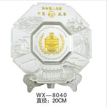 Zinc alloy award plate Metal relief effect Pure copper corrosion memorial plate custom army souvenir production copper plate system