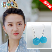 Chinese style to choose the day Mo Yu ancient costume with earrings earrings jewelry classical retro 925 pure silver earrings