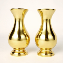 For Buddha vase pure copper flower vase Buddha hall for Buddha Buddha with light body vase clean water bottle clean bottle