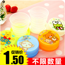 Student portable water Cup telescopic Cup travel cup compressed Cup creative home cartoon cute cartoon folding Cup