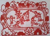 Recess Activities Sports Sports Figure Paper Cutting Student Children Paper Cutting Cellophane Window Flowers Pure Handmade