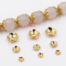 US imported 14K gold torback flower cap bead spacer DIY jewelry accessories beaded bracelet necklace accessories