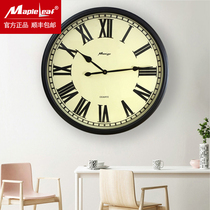 Hotel lobby large wall clock Solid wood clock Hospital office classroom watch imported seiko movement Quartz clock decoration