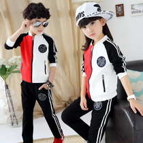 Spring and autumn clothing new kindergarten garden clothes Primary school uniform class clothes long sleeve autumn mens and womens childrens sportswear suit