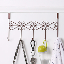Creative Wrought iron door back hook No trace sticky hook Kitchen strong hanger hanging clothes hook Clothes wall hanging nail-free clothes hanging