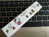 16-hole harmonica white cat