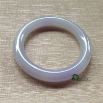 Myanmar natural old pit A goods Jade Jade round bracelet ice species violet jade bracelet with certificate KC397