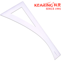 KEARING Coring multi-function corner ruler white double-sided scale large angle ruler L-shaped ruler 5860 straight angle ruler
