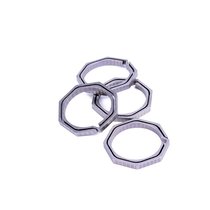 Titanium alloy pure titanium octagonal hanging buckle anise key ring full CNC numerical control process natural born player edcgear