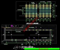 Underground garage entrance and exit corridor frame construction cad drawing] Garden dwg drawing