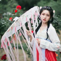 Handmade Dancing Umbrella Hanfu Ancient Wind Flow Suumbrella Photo Photography Hanfu Floating With Umbrella Large Red COS Decorative Umbrella
