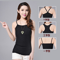 Spring and autumn new lady harness vest woman with underhanging band shirt fine thread small vest