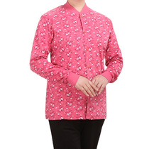 Womens middle-aged and elderly open autumn clothes cotton autumn clothes Old Lady Cardigan shirt open top autumn and winter clothes